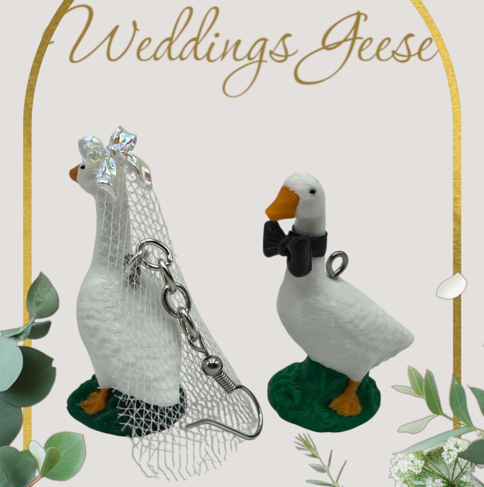 Wedding Porch Geese Earrings